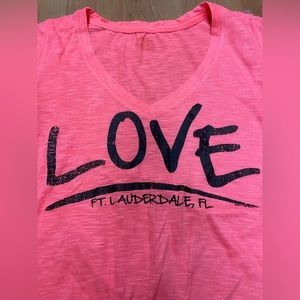 Hot pink short sleeve t-shirt